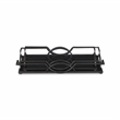 Pemberly Row Set of 2 Black Mirrored Metal Trays with Metal Frame
