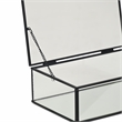 Pemberly Row 9-Inch Glass and Metal Frame Storage Box in Black