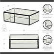 Pemberly Row 9-Inch Glass and Metal Frame Storage Box in Black