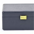 Pemberly Row Set of 2 Navy Blue Wood Storage Boxes with Gold Handles