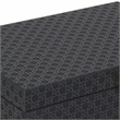 Pemberly Row Vinyl Rattan Rectangular Box Set of 2 in Black with Gold Metal Base