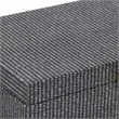 Pemberly Row Gray Woven Themed Rectangle Box Set of 2 with Gold Metal Base