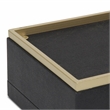 Pemberly Row Rectangular Gold Accented Box Set of 2 in Black Faux Shagreen