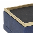 Pemberly Row Rectangular Gold Accented Box Set of 2 in Blue Faux Shagreen