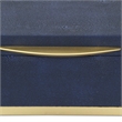 Pemberly Row Rectangular Gold Accented Box Set of 2 in Blue Faux Shagreen