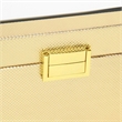 Pemberly Row Vinyl Woven Pattern Mirrored Box Set of 2 in Gold