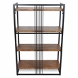 Pemberly Row Handmade Contemporary 4 Tier Metal Framed Wood Shelf