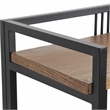 Pemberly Row Handmade Contemporary 4 Tier Metal Framed Wood Shelf