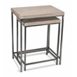 Pemberly Row Contemporary Set of 2 White Washed Nesting Tables