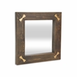 Pemberly Row Handmade Contemporary Square Wood Accent Mirror