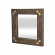 Pemberly Row Handmade Contemporary Square Wood Accent Mirror