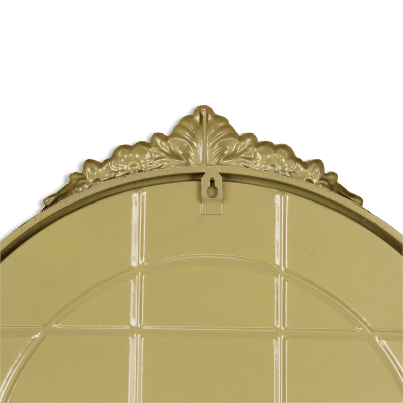 Pemberly Row Handmade Contemporary Victorian Gold Wall Accent Mirror