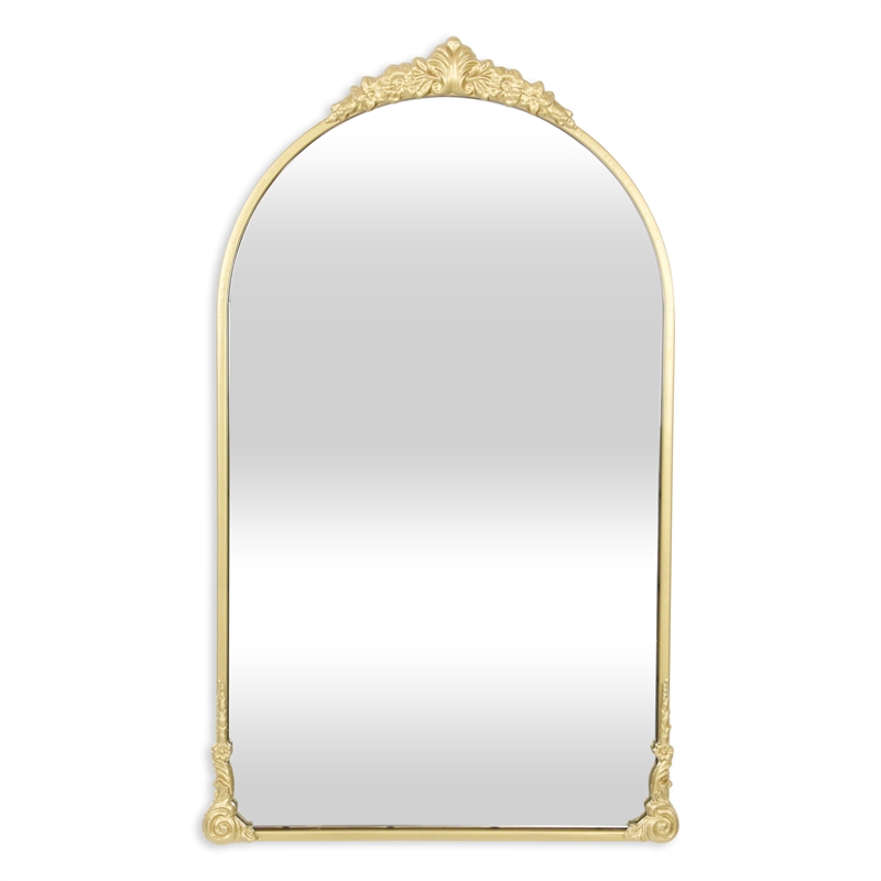 Pemberly Row Handmade Contemporary Victorian Gold Wall Accent Mirror