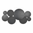 Pemberly Row Contemporary 36-Inch Multi Panel Round Wall Mirror in Black