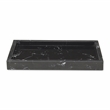 Pemberly Row Real Black Marble Tray with Raised Rim for Storage