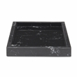 Pemberly Row Real Black Marble Tray with Raised Rim for Storage
