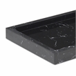 Pemberly Row Real Black Marble Tray with Raised Rim for Storage