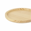 Pemberly Row Round Natural Bamboo Glossy Tray with Smooth Finish
