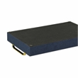 Pemberly Row Engineered Wood Linen Tray in Navy Blue with Gold Handles