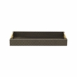 Pemberly Row Fish Scale Pattern Tray with Gold Handles in Black