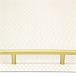 Pemberly Row Fish Scale Pattern Tray with Gold Handles in Champagne