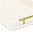 Pemberly Row Fish Scale Pattern Tray with Gold Handles in Champagne