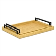 Pemberly Row Nesting Wicker Weave Style Tray Set of 2 in Light Brown