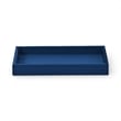 Pemberly Row Velvet Overlay Chipboard Rectangular Tray in Blue
