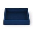 Pemberly Row Velvet Overlay Chipboard Rectangular Tray in Blue