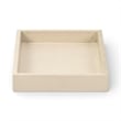 Pemberly Row Velvet Overlay Chipboard Rectangular Tray in Cream