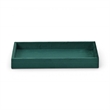 Pemberly Row Velvet Overlay Chipboard Rectangular Tray in Green