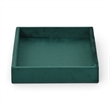 Pemberly Row Velvet Overlay Chipboard Rectangular Tray in Green