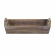 Pemberly Row Deep Tapered Rectangular Wood Tray with Cut-Out Handles