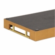 Pemberly Row Faux Shagreen Vinyl Tray in Brown with Metal Handles