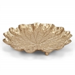 Pemberly Row Contemporary Golden Metal Lilypad Catch Tray Medium Size