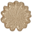 Pemberly Row Contemporary Golden Metal Lilypad Catch Tray Medium Size