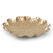 Pemberly Row Contemporary Golden Metal Lilypad Catch Tray Small Size