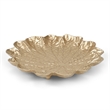 Pemberly Row Contemporary Golden Metal Lilypad Catch Tray Small Size
