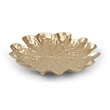 Pemberly Row Contemporary Golden Metal Lilypad Catch Tray Small Size