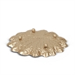 Pemberly Row Contemporary Golden Metal Lilypad Catch Tray Small Size