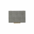 Pemberly Row Rectangular Decorative Box Set of 2 in Gray Faux Shagreen
