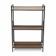 Pemberly Row Contemporary 3 Tier Brown and Black Storage Shelf