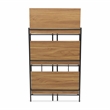 Pemberly Row Contemporary 3 Tier Brown and Black Storage Shelf