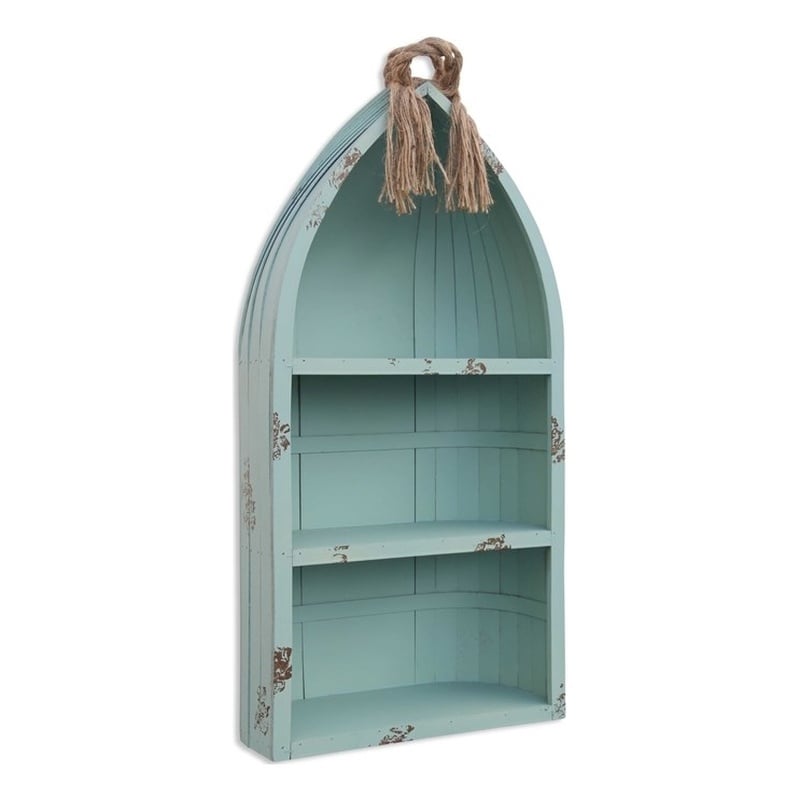 Pemberly Row Handmade Fully Assembled Large Canoe Style Shelf