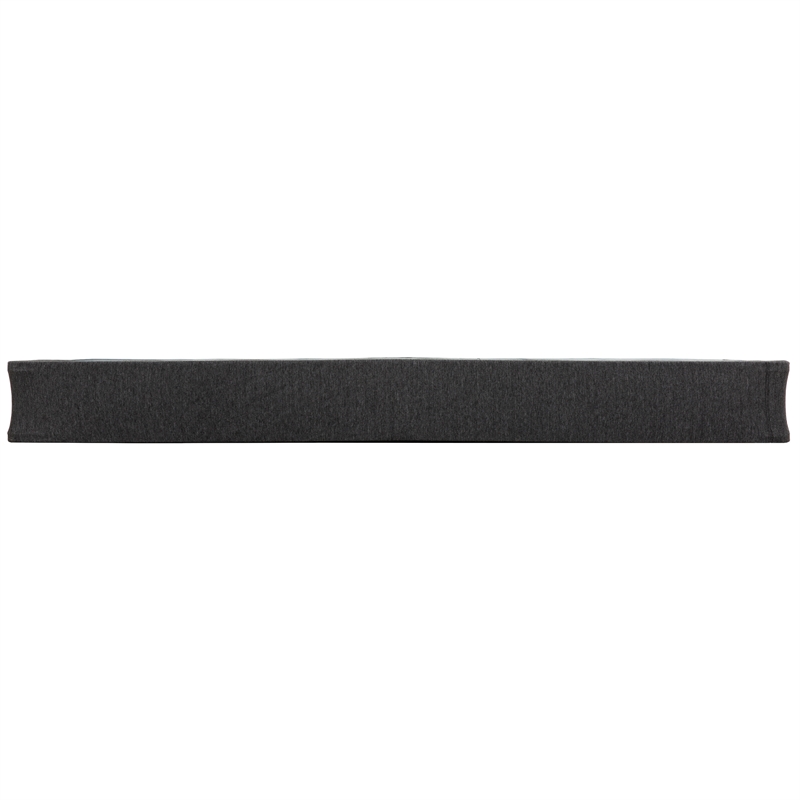 Pemberly Row Full Fabric Upholstered Folding Foundation in Gray