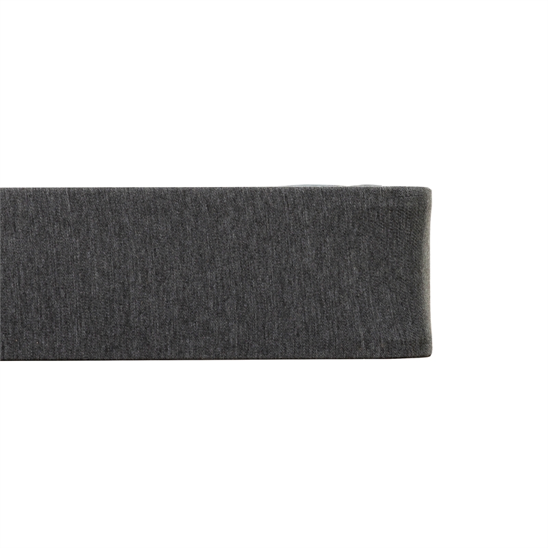 Pemberly Row Twin Fabric Upholstered Folding Foundation in Gray