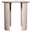 Pemberly Row Rustic Modern Wood Oval Side Table in Oak White
