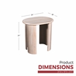 Pemberly Row Rustic Modern Wood Oval Side Table in Oak White