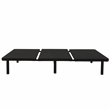 Pemberly Row Black Upholstered King Platform Bed Frame of Steel