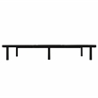 Pemberly Row Black Upholstered King Platform Bed Frame of Steel